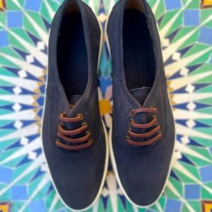 Salvatore Ferragamo Blue Suede Sneakers Women